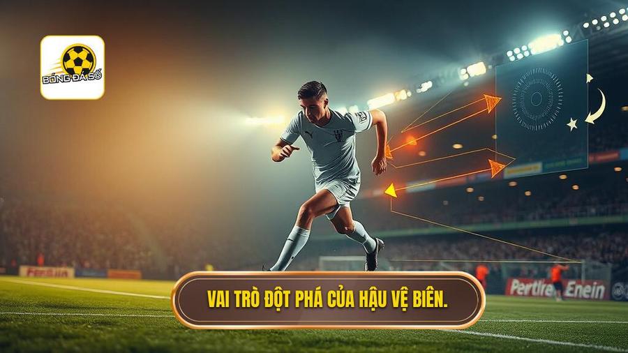 3. Vai trò đột phá của hậu vệ biên.