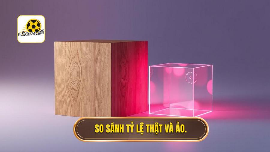 So sánh tỷ lệ thật và ảo.