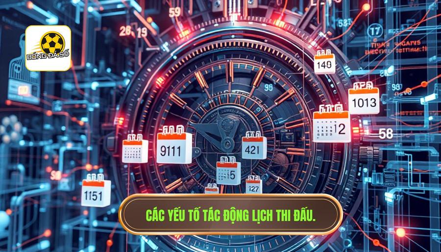 Các yếu tố tác động lịch thi đấu
